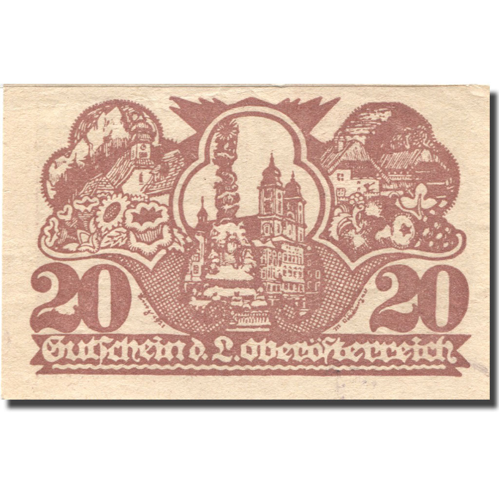Banknote, Austria, Oberösterreich, 20 Heller, château, UNC(63), Mehl:FS 692V