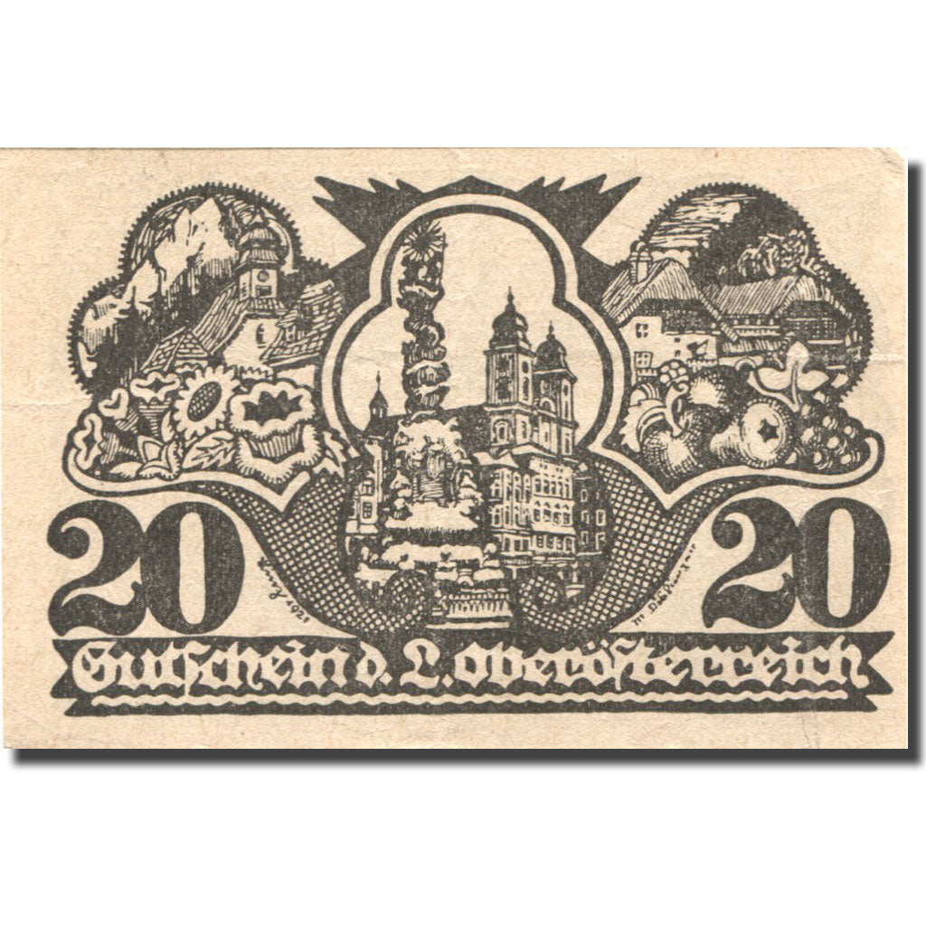 Banconote, Austria, Oberösterreich, 20 Heller, château, BB+, Mehl:FS 692V