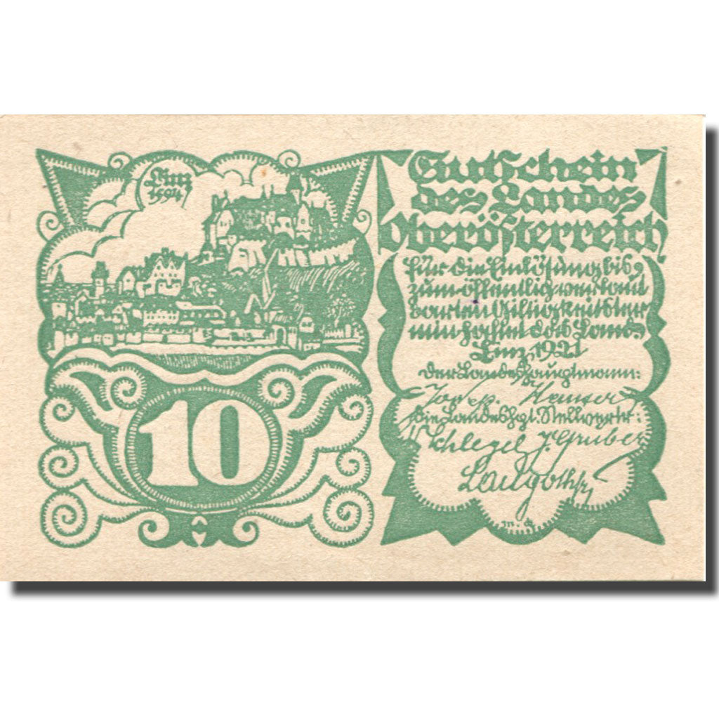 Banknote, Austria, Oberösterreich, 10 Heller, château, UNC(63), Mehl:FS 692V