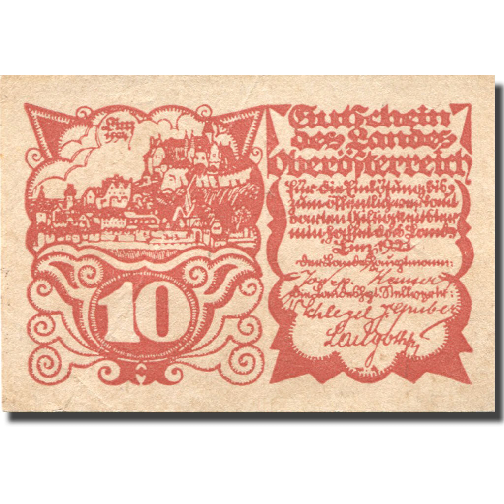 Banknote, Austria, Oberösterreich, 10 Heller, château, EF(40-45), Mehl:FS 692V