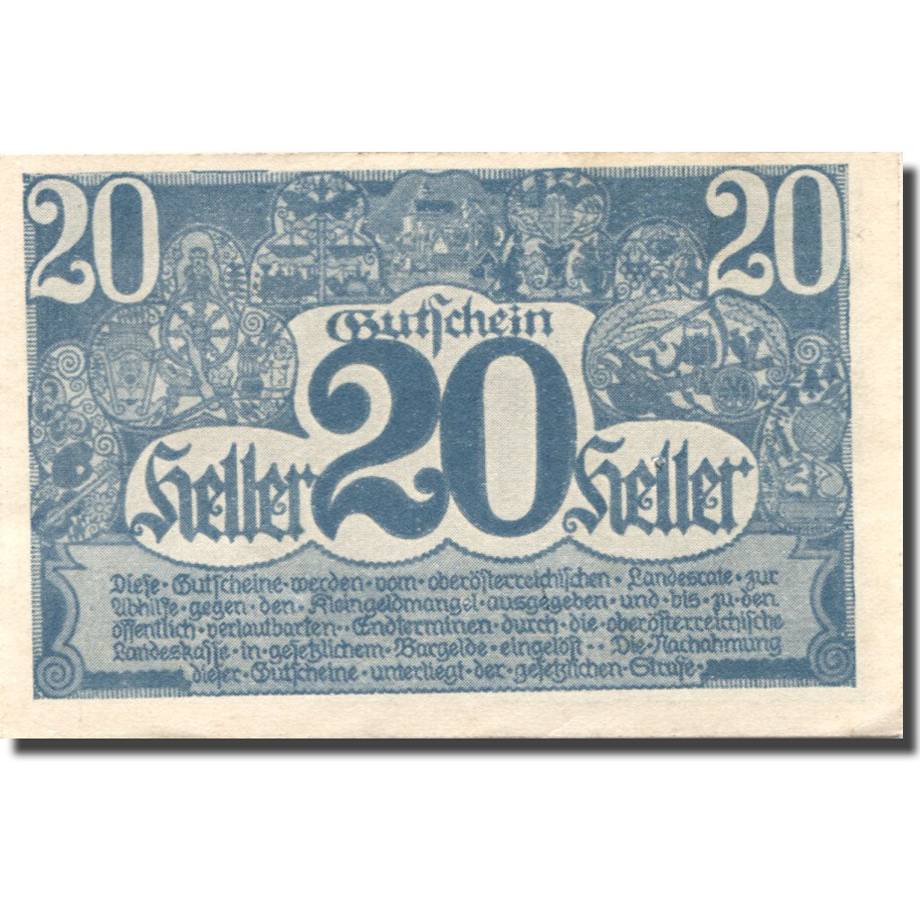 Banknote, Austria, Oberösterreich, 20 Heller, Usine, UNC(63), Mehl:FS 692Ia