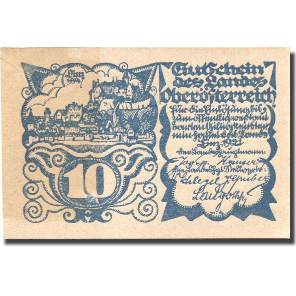 Banknote, Austria, Oberösterreich, 10 Heller, château, AU(55-58), Mehl:FS 692V