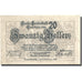Banknote, Austria, Innsbruck, 20 Heller, Blason, 1919 UNC(63) Mehl:FS 1073I