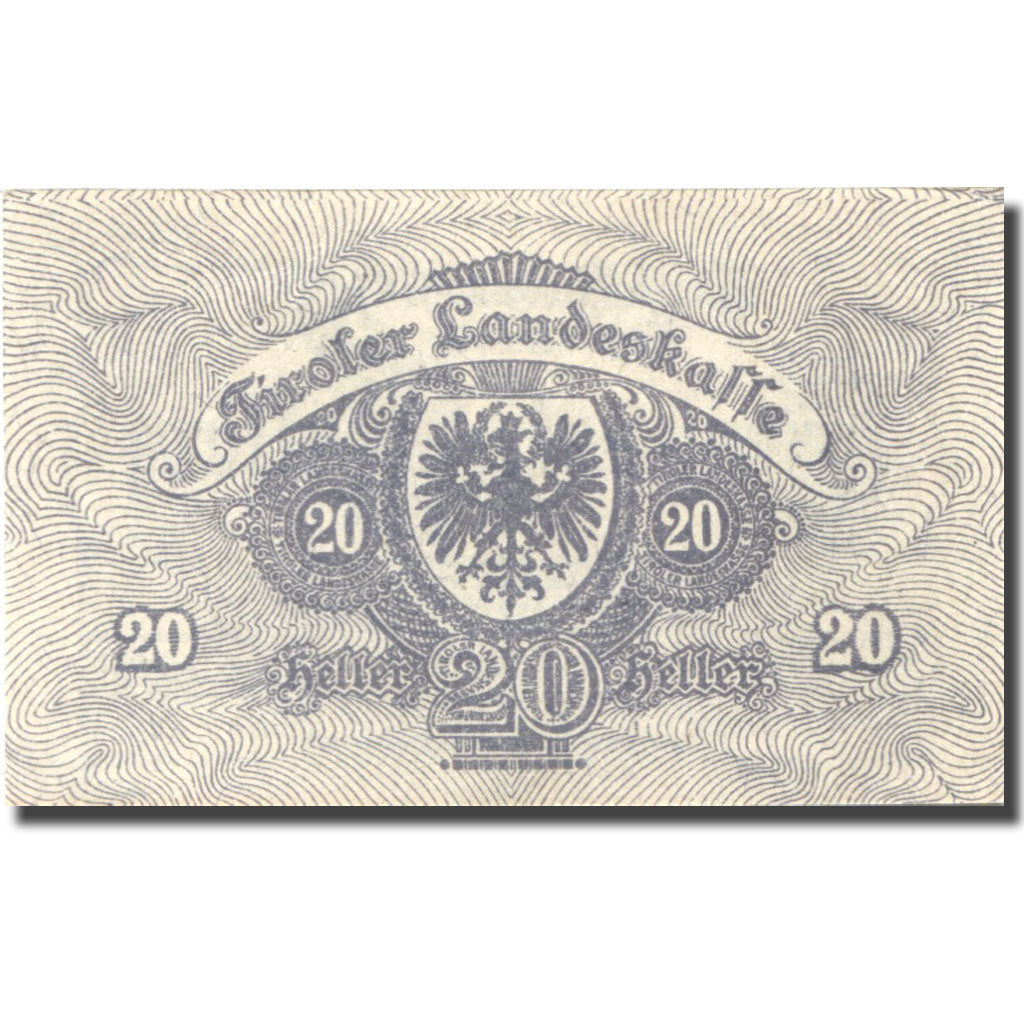 Banknote, Austria, Innsbruck, 20 Heller, Blason, 1919 UNC(63) Mehl:FS 1073I