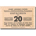 Banconote, Austria, Herzogenburg 20 Heller valeur faciale, 1920 SPL- Mehl:FS 369
