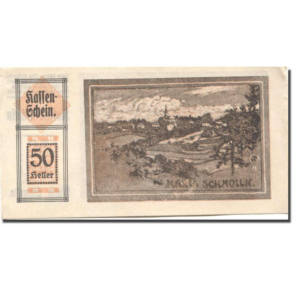 Banknote, Austria, Schmolln, 50 Heller, village, 1920 UNC(60-62) Mehl:FS 587IIa
