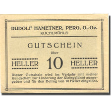 Banknote, Austria, Perg, 10 Heller, ferme, UNC(63) yellow Mehl:FS 1243