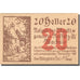 Banknote, Austria, Koffatz in der W. 20 Heller, ferme 1920 UNC(63)  Mehl:FS 848a