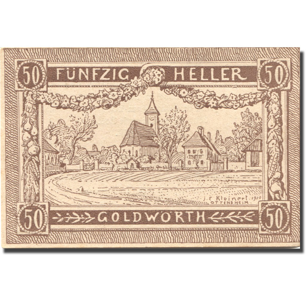 Banknote, Austria, Goldwörth, 50 Heller, village, UNC(63), Mehl:FS 248a