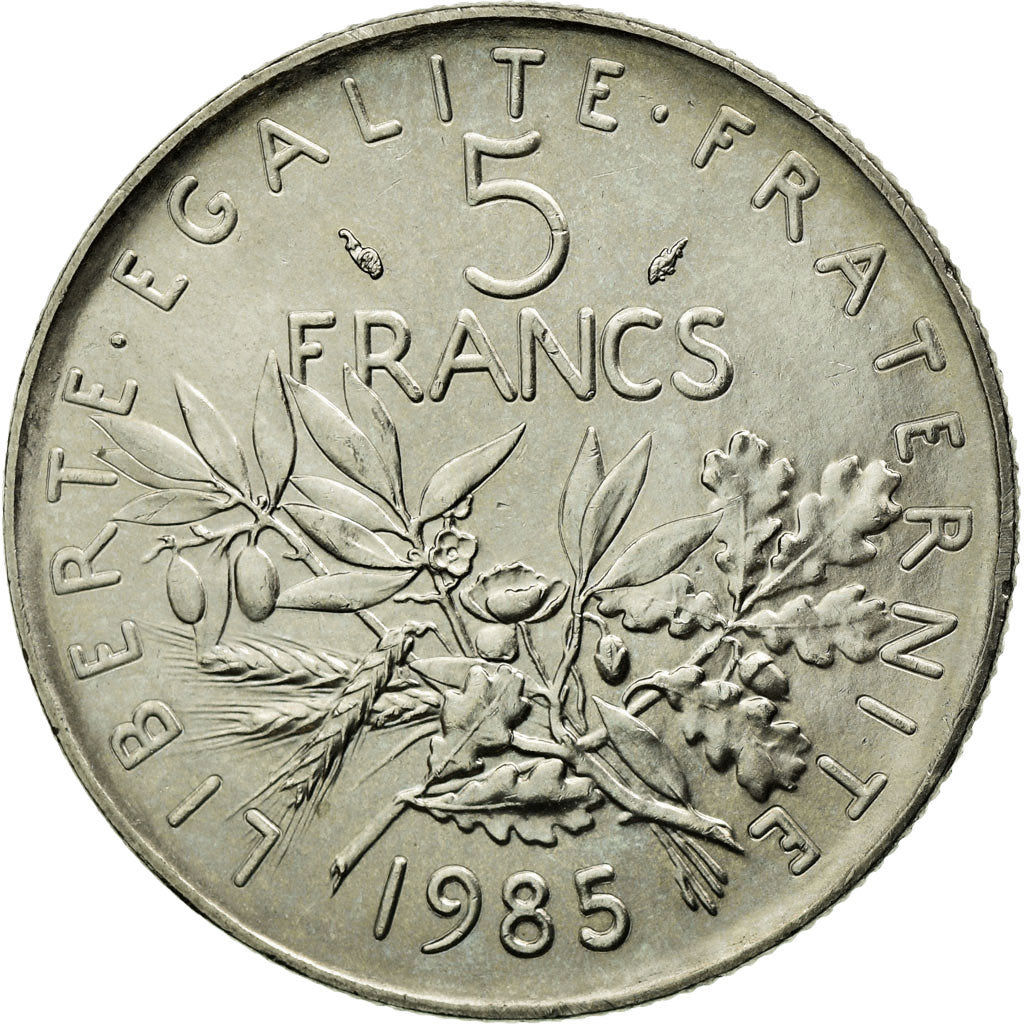 Münze, Frankreich, Semeuse, 5 Francs, 1985, UNZ, Nickel Clad Copper-Nickel