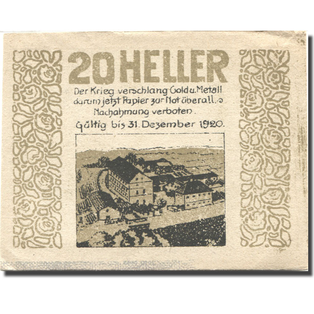 Banknote, Austria, Wimpassing, 20 Heller, ferme, 1920 AU(55-58) Mehl:FS 1238Ia