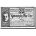 Geldschein Österreich Aurolzmünster 20Heller, personnage, 1920 UNZ- Mehl:FS 69a