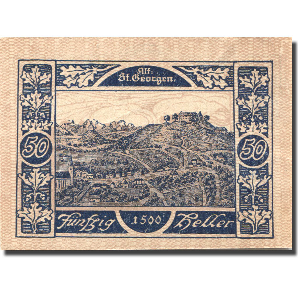 Banknote, Austria, St Georgen, 50 Heller, Eglise, UNC(63), Mehl:FS 888Ia