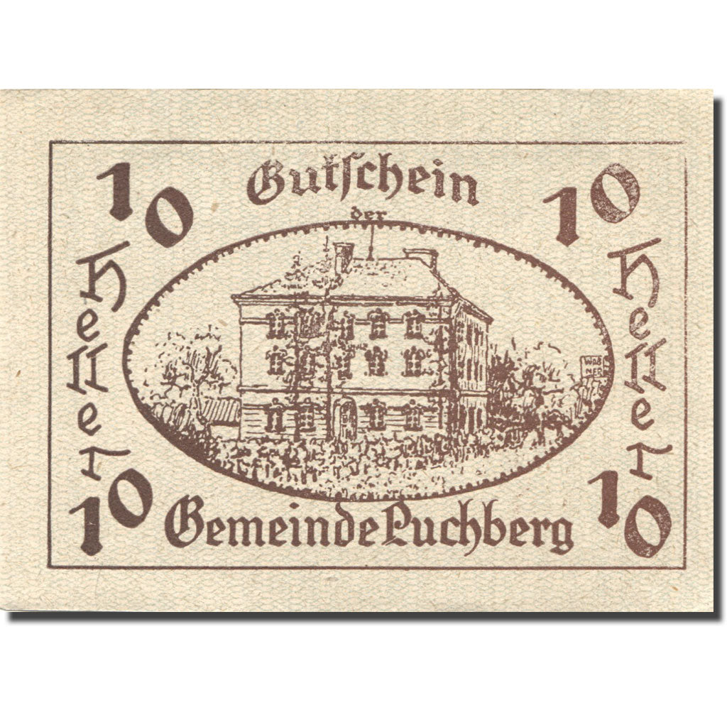 Banknote, Austria, Puchberg, 10 Heller, manoir, 1921 AU(55-58) Mehl:FS 785a