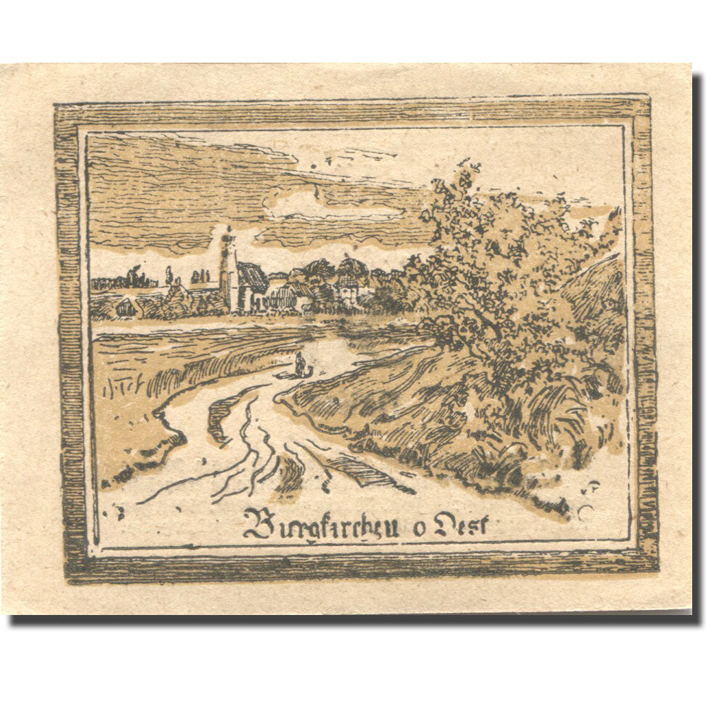 Banknote, Austria, Burgkirchen, 50 Heller, village, 1920 UNC(63) Mehl:FS 115b