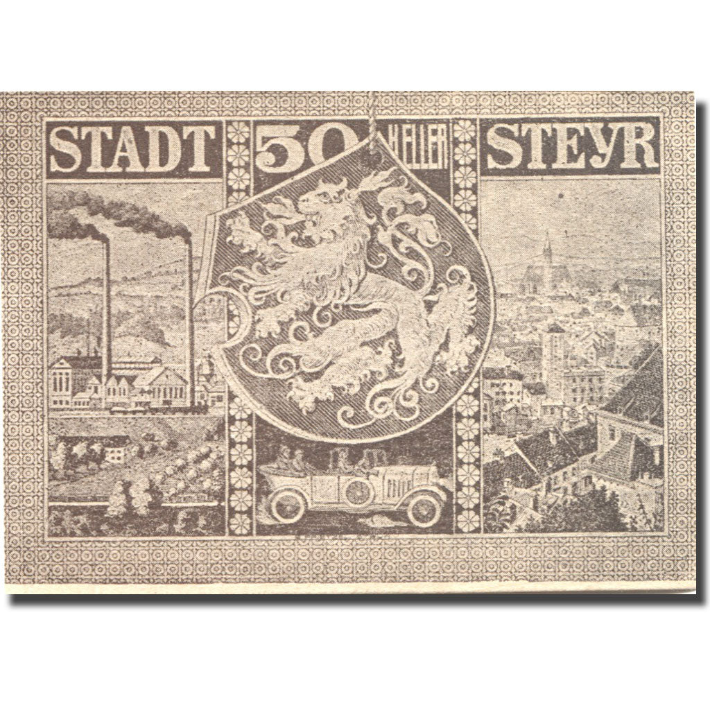 Banknote, Austria, Steyr, 50 Heller, personnage, UNC(63), Mehl:FS 1034IIb