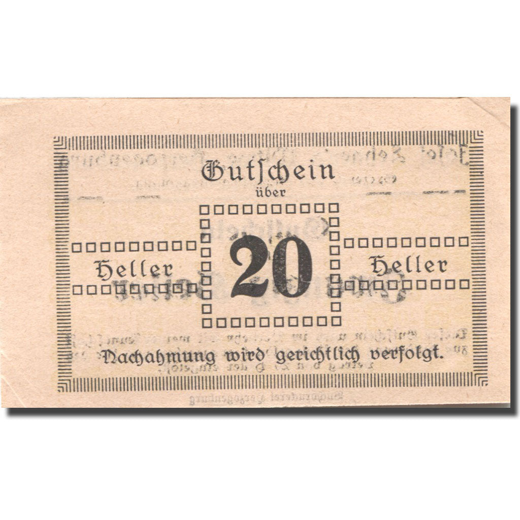 Banknote, Austria, Herzogenburg, 20 Heller face value AU(55-58), Mehl:FS 370