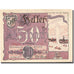 Geldschein, Österreich, Aschach 50 Heller, fleuve, UNZ-, Mehl:FS 53IIb1