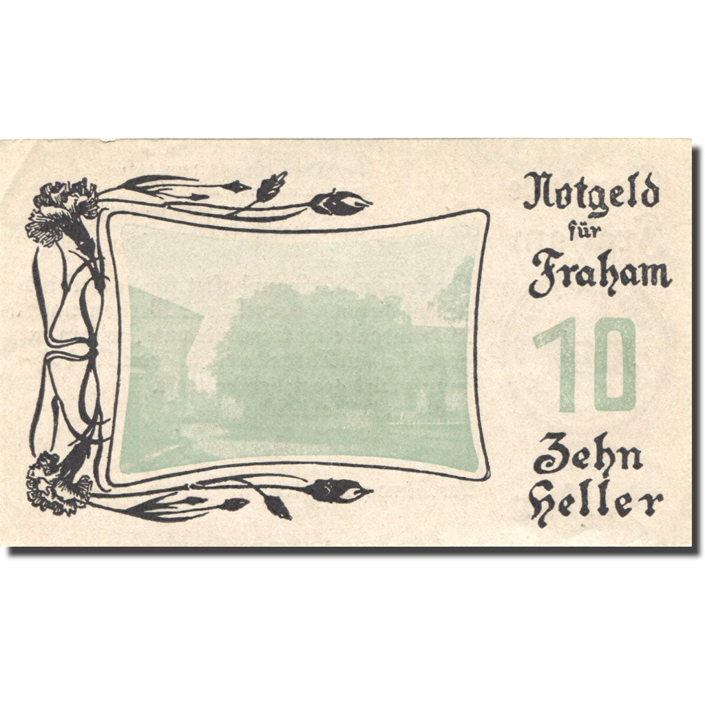 Banknote, Austria, Fraham, 10 Heller, ferme, 1920 UNC(63), Mehl:FS 205c