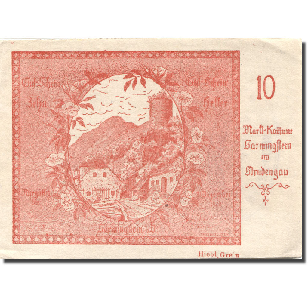 Banknote, Austria, Strudengau, 10 Heller, ferme, 1920 AU(55-58) Mehl:FS 914Ib