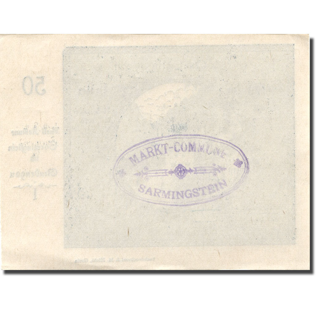 Banknote, Austria, Strudengau, 50 Heller, village, 1920, UNC(63) Mehl:FS 914Ib