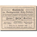 Banknote, Austria, Gross-Pertholz, 10 Heller face value 1920 UNC(63) Mehl:FS 295