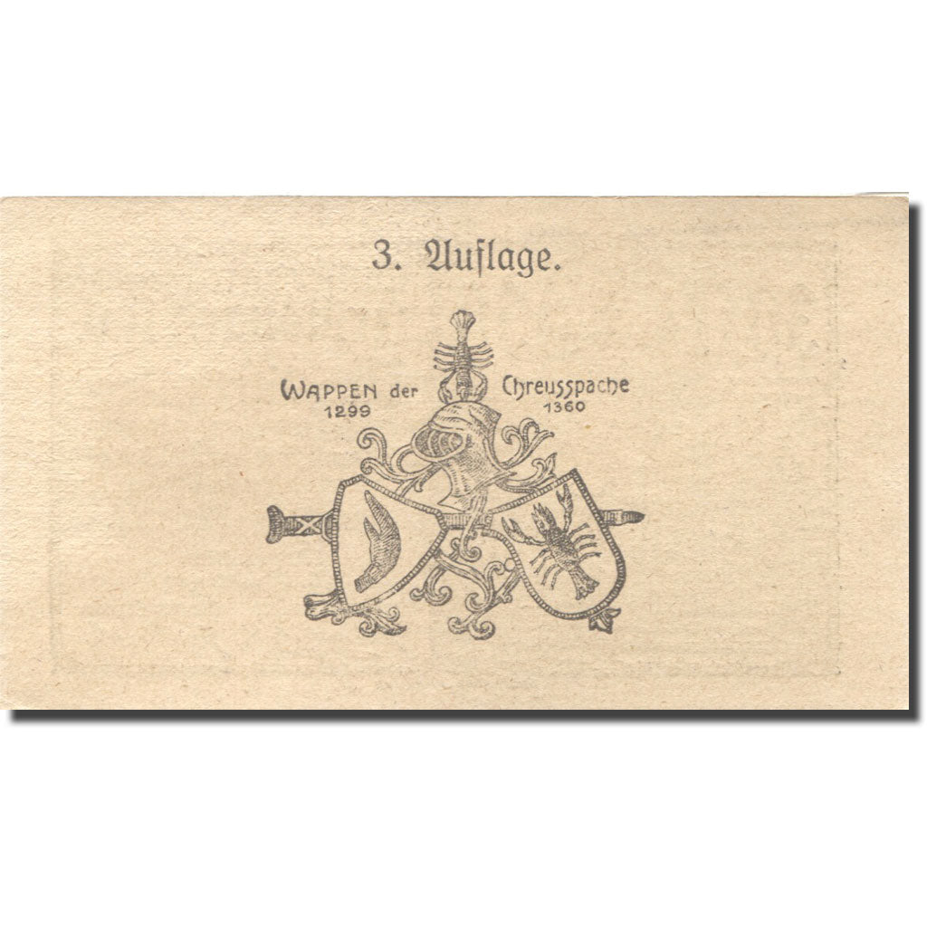 Banknote, Austria, Kreisbach 30Heller château 1, 1920 UNC(63) green Mehl:FS 386
