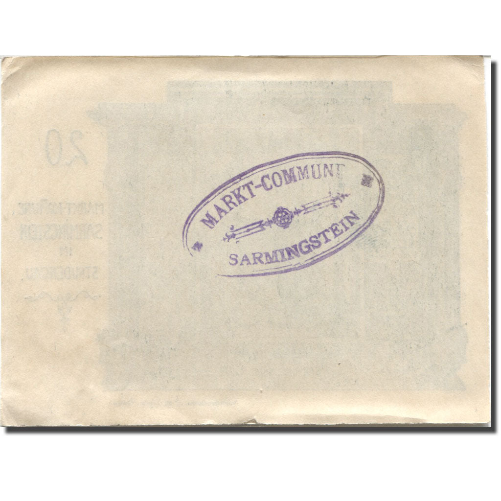 Geldschein, Österreich, Strudengau, 20 Heller, Monument, SS, Mehl:FS 914IIb