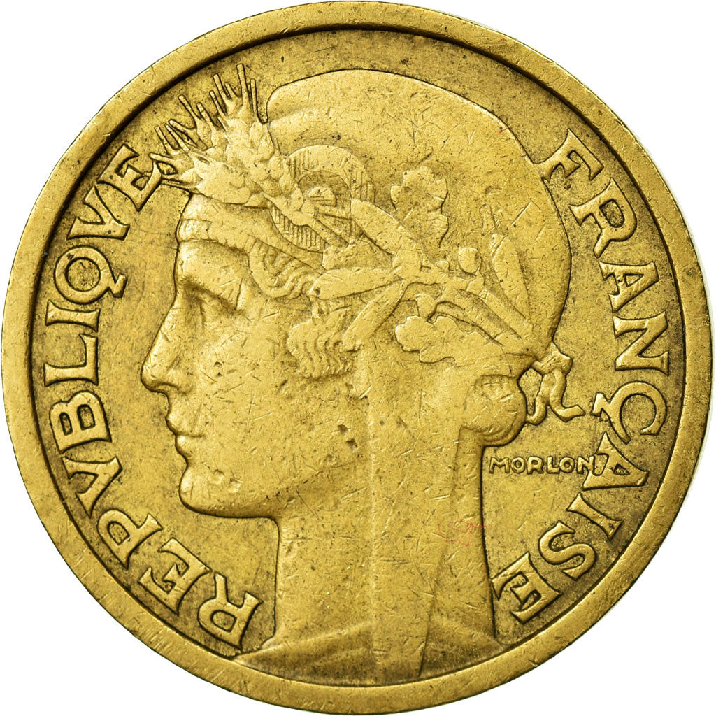 Münze, Frankreich, Morlon, 2 Francs, 1935, S+, Aluminum-Bronze, KM:886