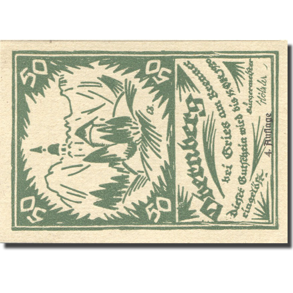 Banknote, Austria, Obernberg, 50 Heller 1920 green UNC(63) Mehl:FS 685Ia
