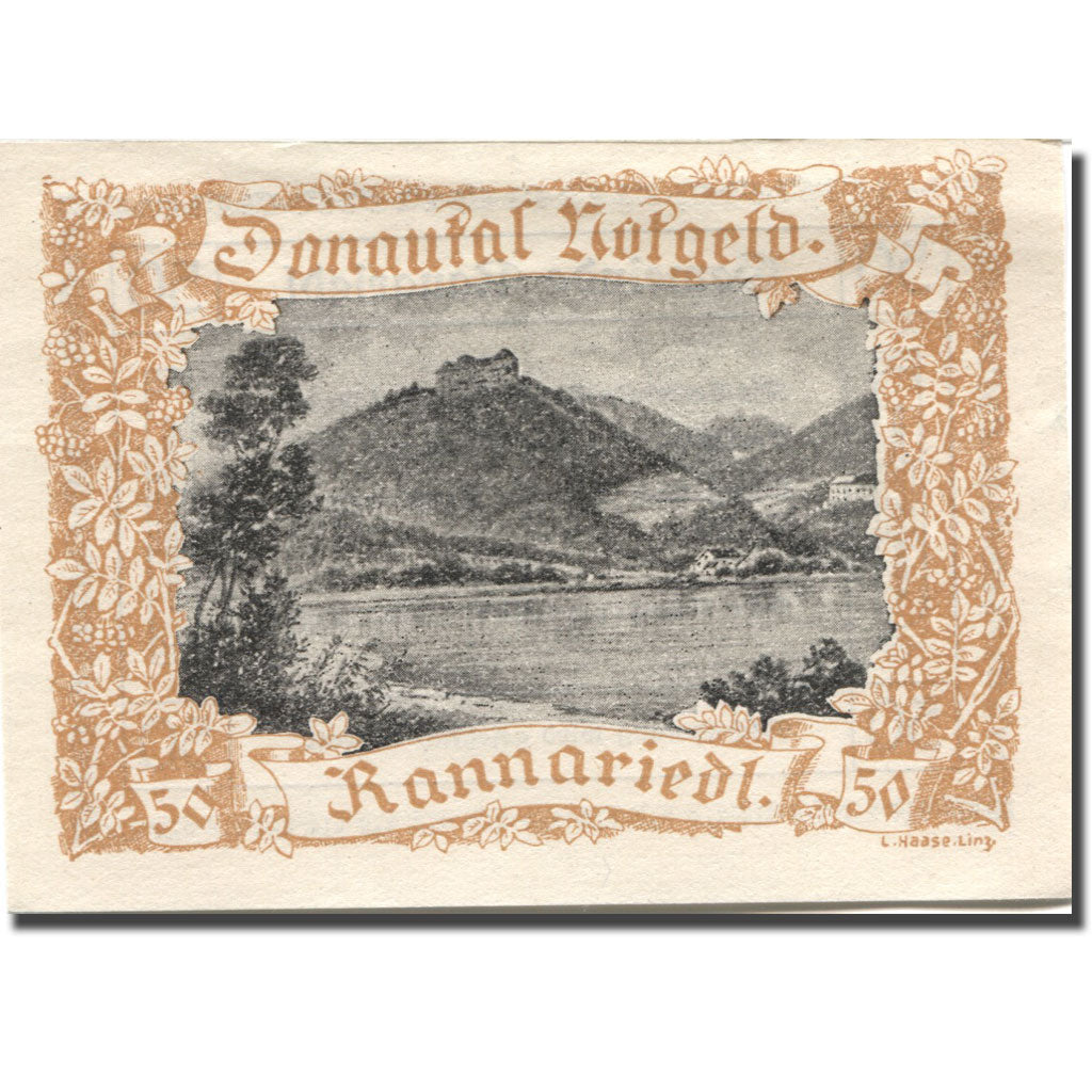 Banknote, Austria, Rannariedl, 50 Heller, lac, UNC(63), Mehl:FS 127a