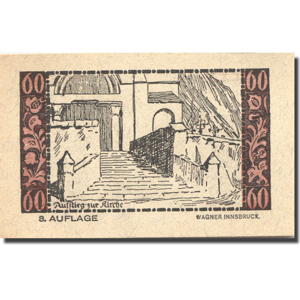 Banknote, Austria, Telfs, 60 Heller, Eglise 1921-01-31, UNC(63), Mehl:FS 1061j