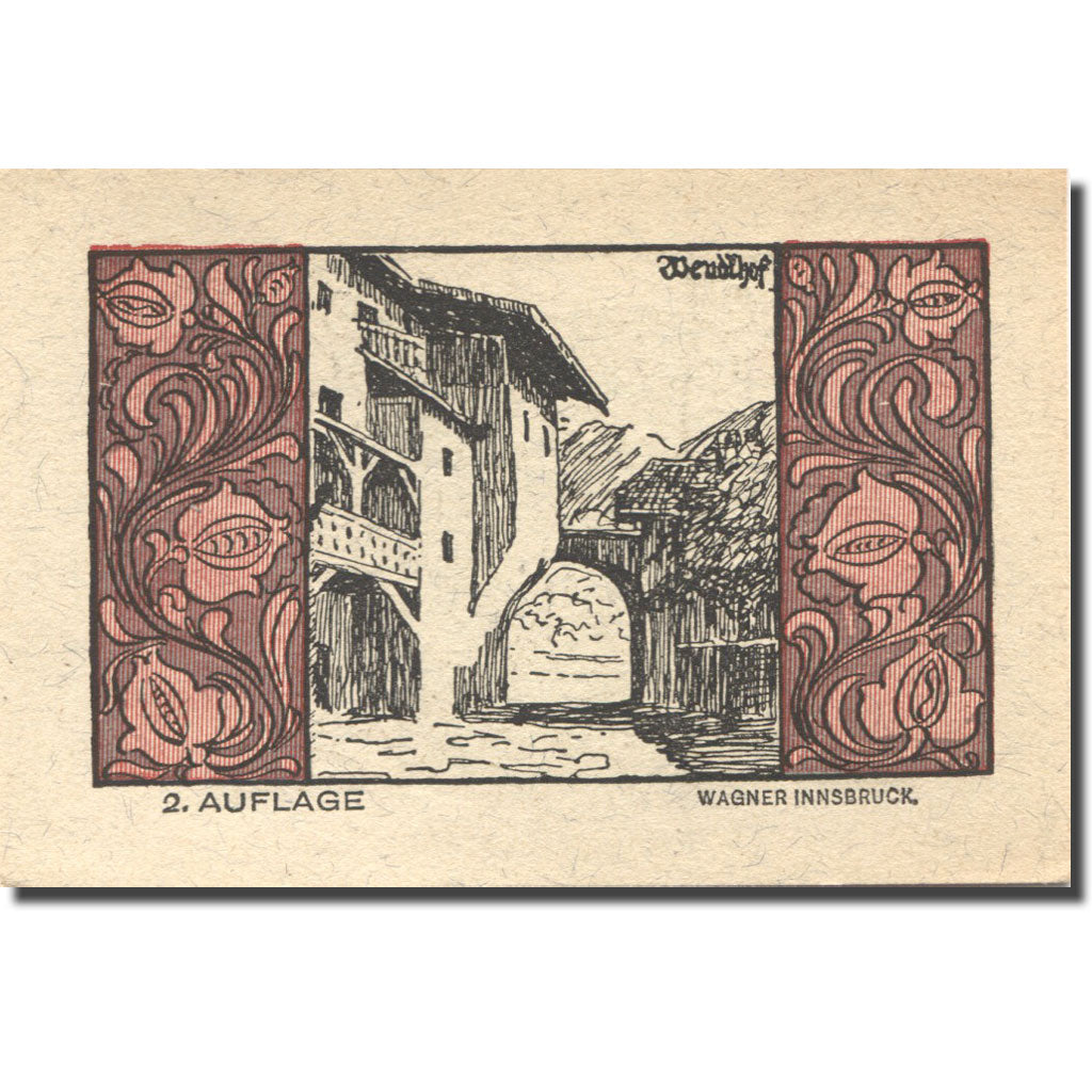 Banconote, Austria, Telfs, 95 Heller, château 1921-01-31, SPL, Mehl:FS 1061a