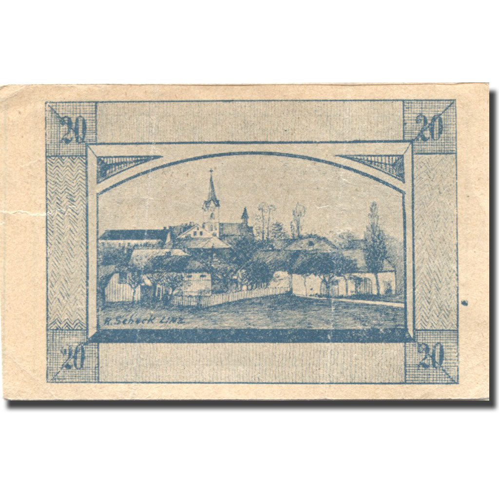 Banknote, Austria, Einlos, 20 Heller, village 1920 VF(20-25) Mehl:FS 1150