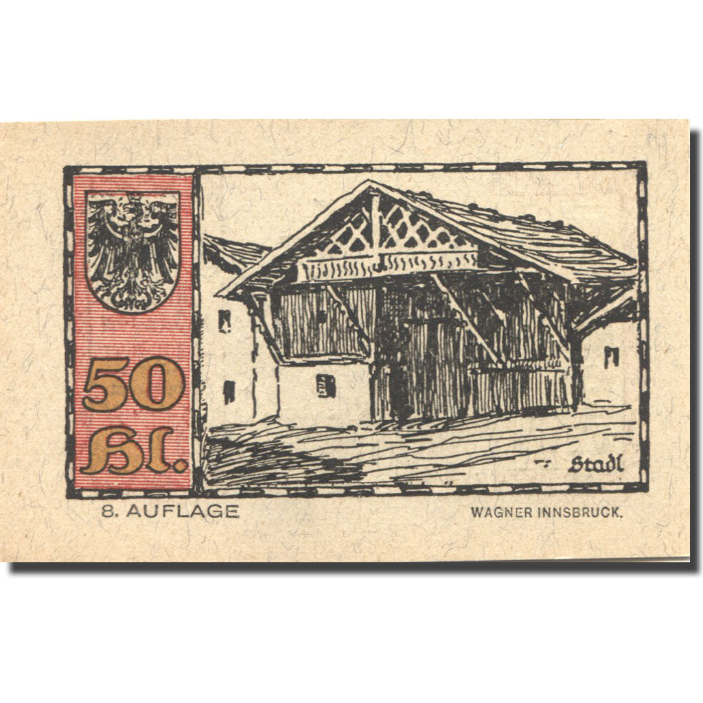 Banknote, Austria, Telfs, 50 Heller, étable 1921-01-31, UNC(63) Mehl:FS 1061j