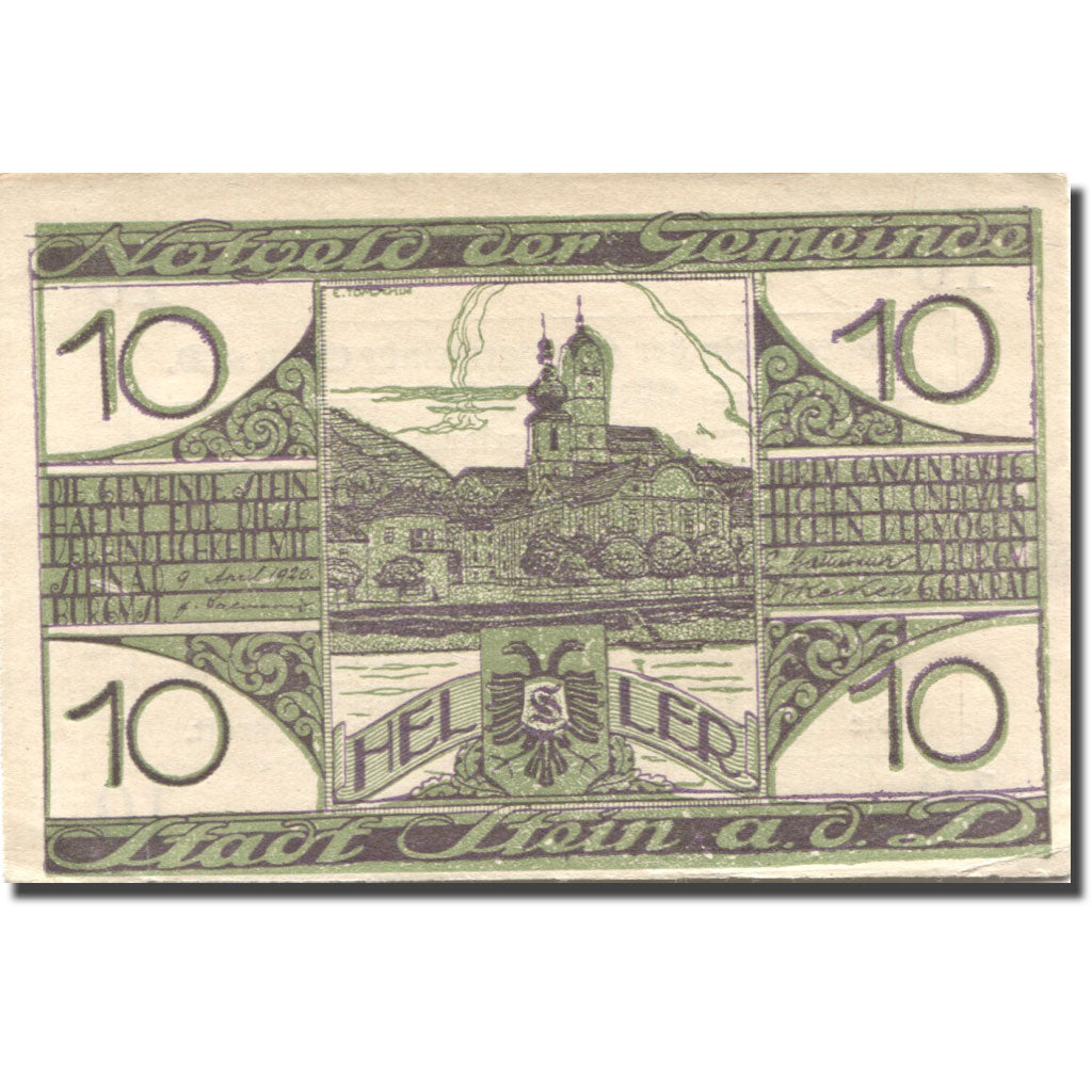 Banknote, Austria, Stein, 10 Heller, Blason, 1920 AU(55-58) Mehl:FS 1015I.3