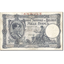 Belgium, 1000 Francs, 1927-08-03, ANNULÉ, VF 25, PMG