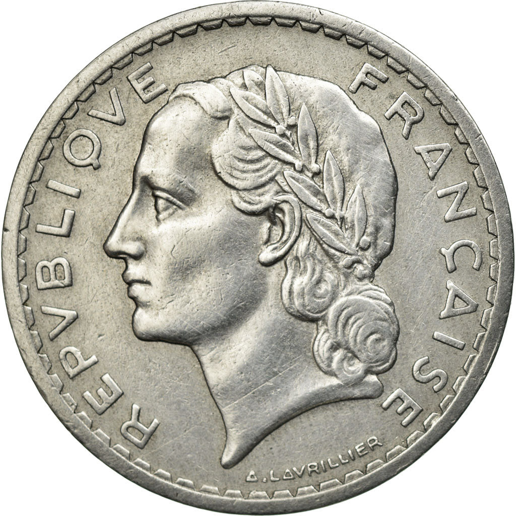 Coin, France, Lavrillier, 5 Francs, 1948, Beaumont le Roger, EF(40-45)