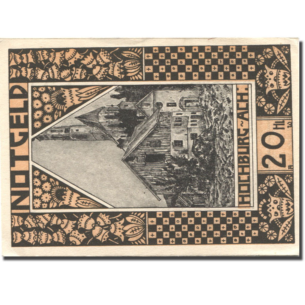 Banknote, Austria, Hochburg-Ach, 20 Heller, Eglise 1920-12-31 UNC(63) Mehl:FS 62