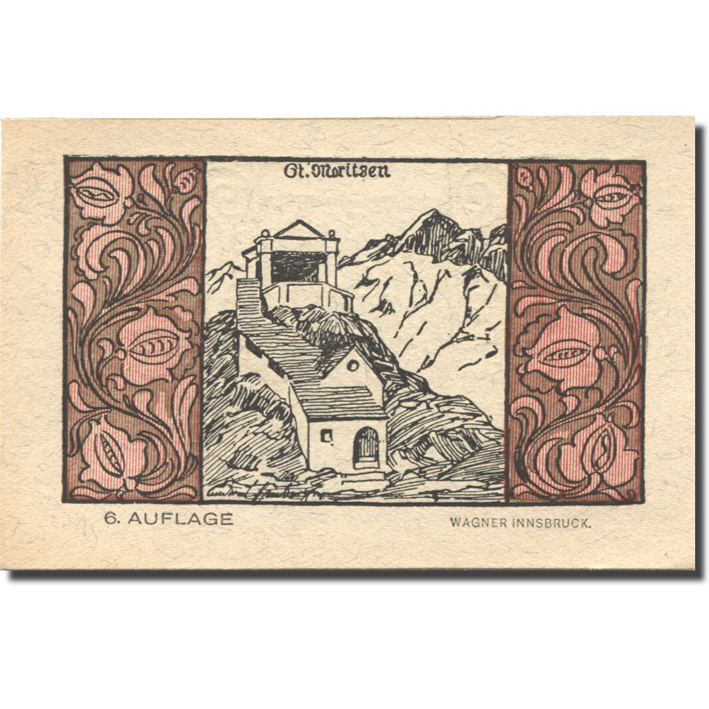 Banknote, Austria, Telfs, 95 Heller, temple 1921-01-31, UNC(63) Mehl:FS 1061d