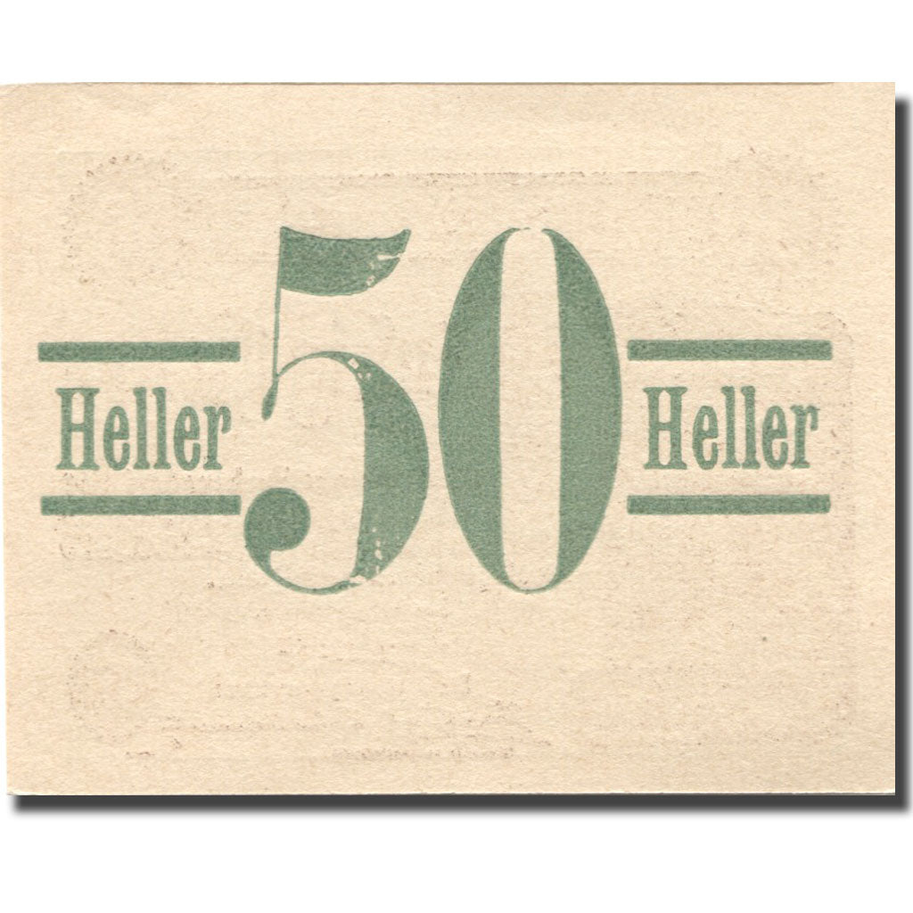Banknote, Austria, Purkersdorf, 50 Heller, Eglise, 1920 UNC(63) Mehl:FS 801b