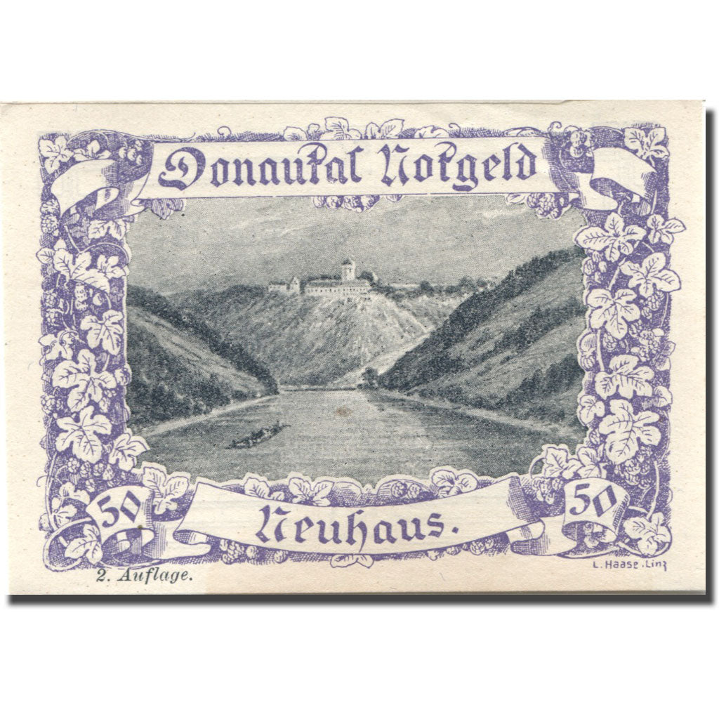 Banknote, Austria, Neuhaus, 50 Heller, château, UNC(63), Mehl:FS 127f