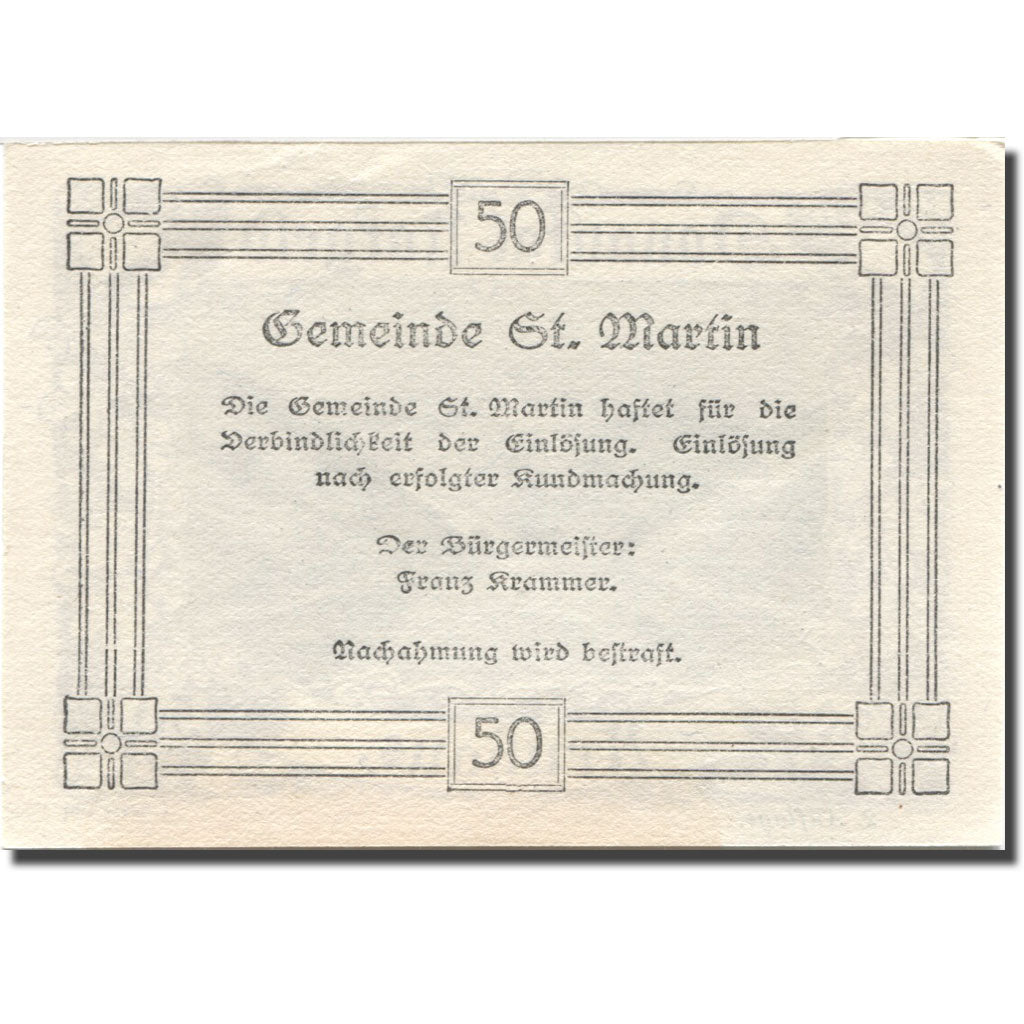 Banknote, Austria, Neuhaus, 50 Heller, château, UNC(63), Mehl:FS 127f