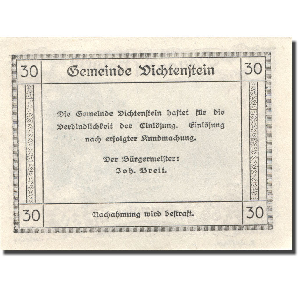 Banknote, Austria, Krämpelstein 30Heller, château 1, UNC(63) purple Mehl:FS 127d