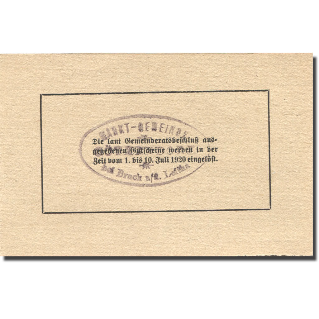 Banknote, Austria, Götzendorf, 50 Heller face value 1920 UNC(63) Mehl:FS 246I