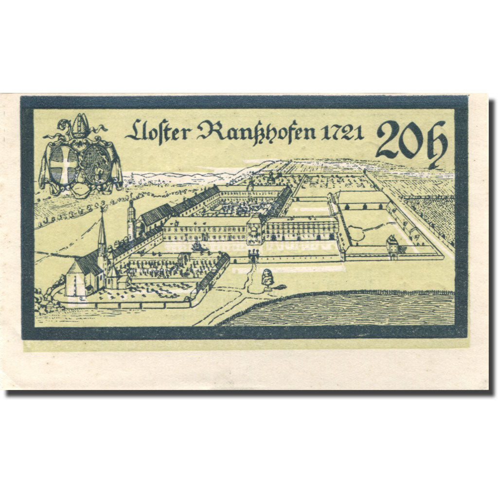 Banconote, Austria, Ranshofen, 20 Heller château 1, 1920 SPL green Mehl:FS 819Da