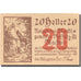 Banknote, Austria, Koffatz in der Wachau, 20 Heller, ferme 1, 1920 Mehl:FS 848a