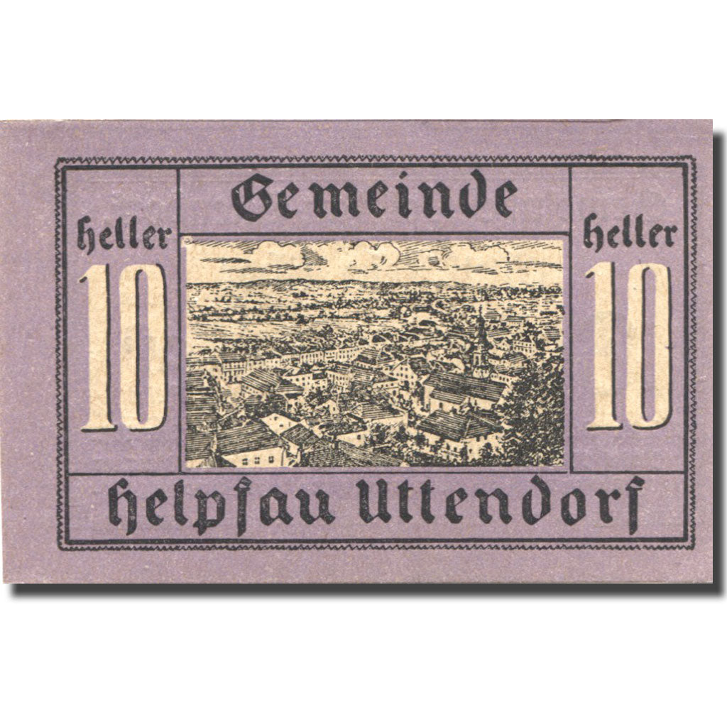 Banknote, Austria, Helpfau-Uttendorf, 10 Heller, paysage, UNC(63), Mehl:FS 365Ib