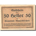 Banknote, Austria, Mauerkirchen, 50 Heller, Eglise, AU(55-58), Mehl:FS 598ICa
