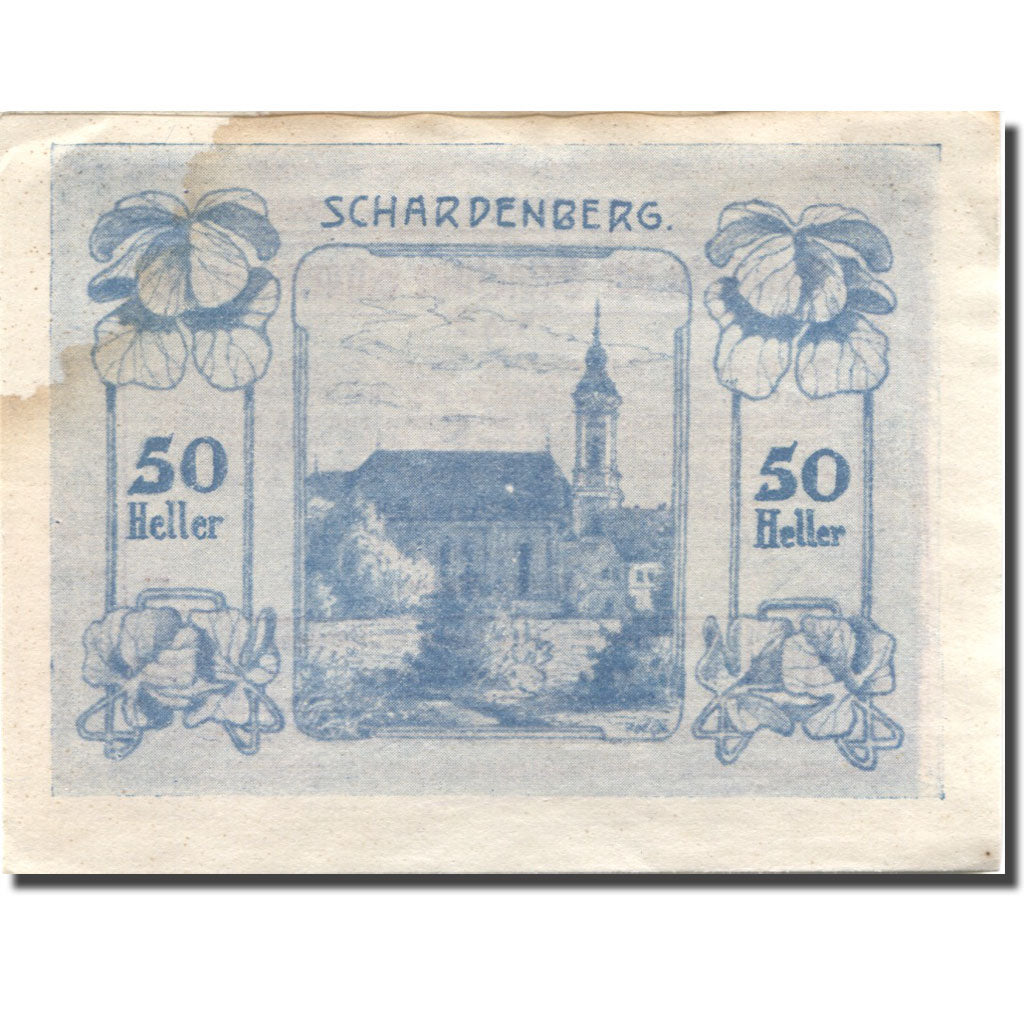 Banknote, Austria, Schardenberg, 50 Heller, Eglise, 1920 AU(55-58) Mehl:FS 954c